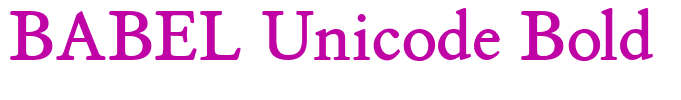 BABEL Unicode Bold